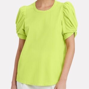 A.L.C. Kati Puff‎ Sleeve T-Shirt Green